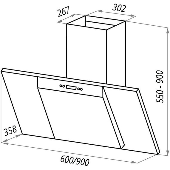 Вытяжка Maunfeld Gloria 90, нержавеющая сталь (чёрное стекло) фото 17