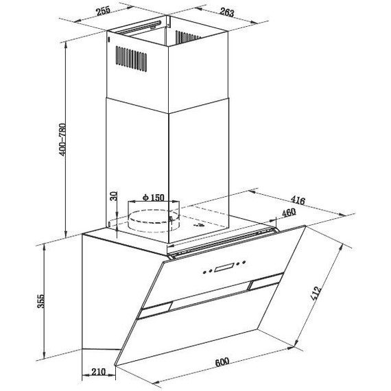 Вытяжка Maunfeld Mersey 60 (белое стекло) - 18 Вытяжка Maunfeld Mersey 60 (белое стекло) фото 18