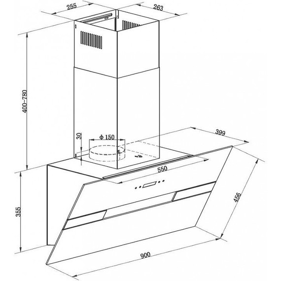 Вытяжка Maunfeld Mersey 90 (белое стекло) фото 16