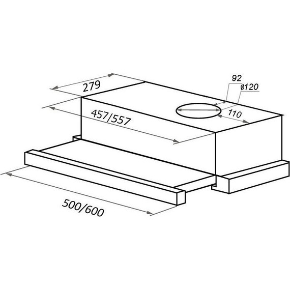 Вытяжка Maunfeld VS Light (Glass) 60 (чёрное стекло) фото 2