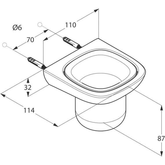 Стакан для зубных щеток Kludi Ambienta 5397505, цвет хром/белый - 5 Стакан для зубных щеток Kludi Ambienta 5397505, цвет хром/белый фото 5
