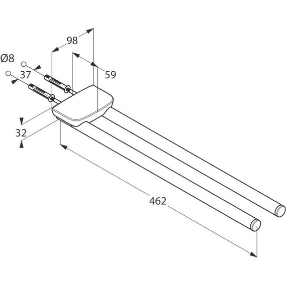 Держатель для полотенца Kludi Ambienta 5397705 - 3 Держатель для полотенца Kludi Ambienta 5397705 фото 3