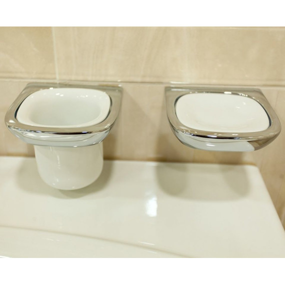 Мыльница Kludi Ambienta 5398505, цвет хром/белый - 3 Мыльница Kludi Ambienta 5398505, цвет хром/белый фото 3