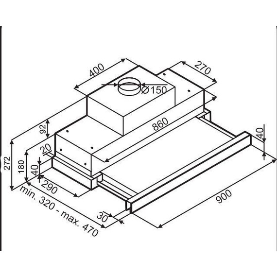 Вытяжка Maunfeld Galaxy 90, чёрный фото 18