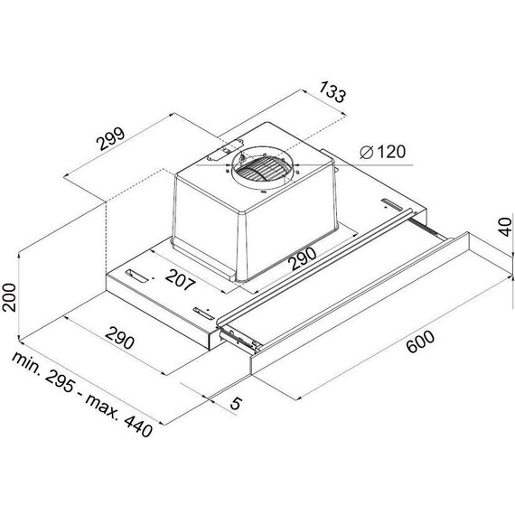 Вытяжка Maunfeld Ouse Touch 60, чёрный фото 18