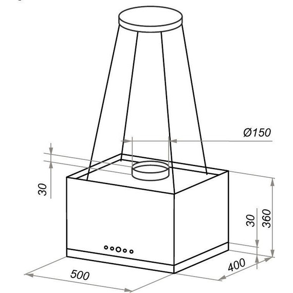 Вытяжка Maunfeld Box Rope (Isla) 50 - 2 Вытяжка Maunfeld Box Rope (Isla) 50 фото 2