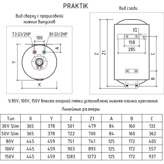 Водонагреватель (бойлер) Thermex Praktik 100 V - 13 Водонагреватель (бойлер) Thermex Praktik 100 V фото 13
