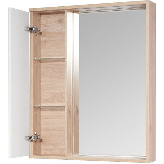 Зеркало-шкаф Акватон Бостон 60 см 1A240202BN010, белый/дуб эврика фото 3
