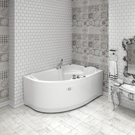 Ванна акриловая Радомир Ирма 3 160x105 см R (в комплекте каркас), Размер - мм: 1600х1050 фото 4