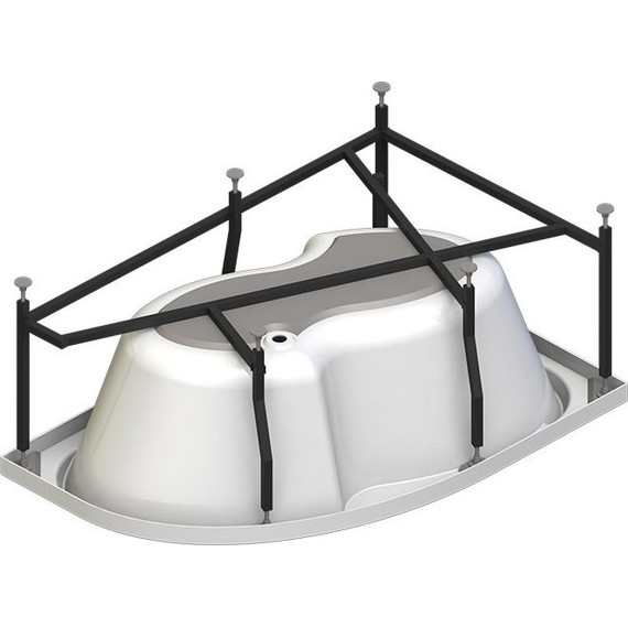 Ванна акриловая Радомир Ирма 3 160x105 см R (в комплекте каркас), Размер - мм: 1600х1050 фото 6