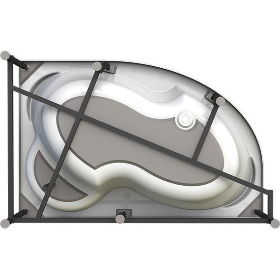 Ванна акриловая Радомир Ирма 3 160x105 см R (в комплекте каркас), Размер - мм: 1600х1050 фото 7