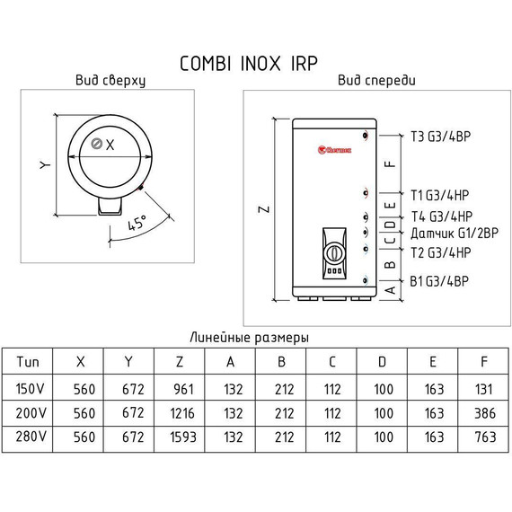 Водонагреватель электрический Thermex IRP 150 V (combi) - 5 Водонагреватель электрический Thermex IRP 150 V (combi) фото 5