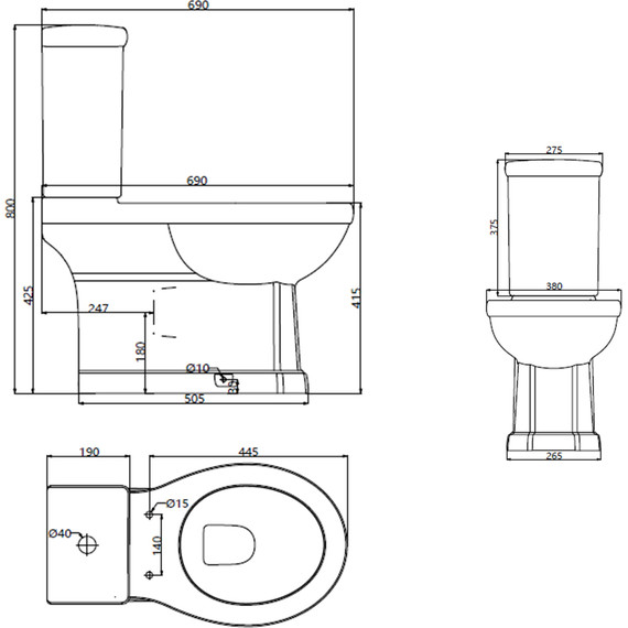 Унитаз-компакт Creo Ceramique Toulon с крышкой микролифт фото 3