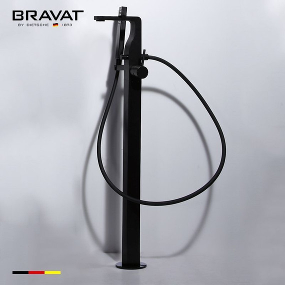 Смеситель для ванны Bravat Arc F66061K-B3-ENG, черный, Цвет производителя: чёрный фото 4