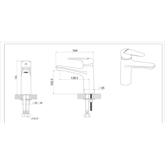 Смеситель для раковины Bravat Arden F1351385CP-RUS - 5 Смеситель для раковины Bravat Arden F1351385CP-RUS фото 5