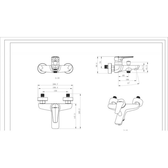 Смеситель для ванны Bravat Arden F6351385CP-01-RUS - 5 Смеситель для ванны Bravat Arden F6351385CP-01-RUS фото 5