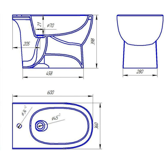 Биде напольное Sanita Luxe Art/Best ARTSLBI01 фото 10