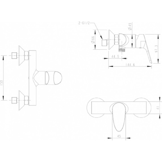 Смеситель для душа Bravat Drop F94898C фото 5