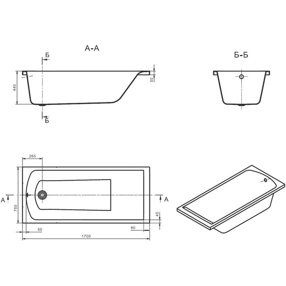 Ванна акриловая Santek Фиджи 170x75 см 1.WH50.1.596, Размер - мм: 1700х750 - 5 Ванна акриловая Santek Фиджи 170x75 см 1.WH50.1.596, Размер - мм: 1700х750 фото 5