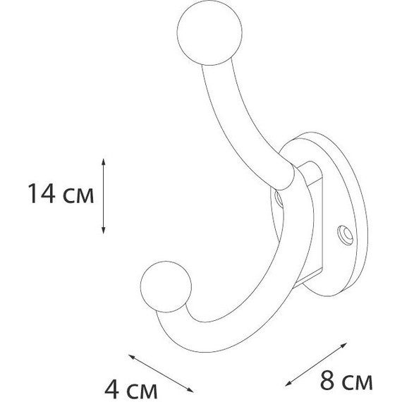 Двойной крючок Fixsen Hotel FX-31005A - 4 Двойной крючок Fixsen Hotel FX-31005A фото 4