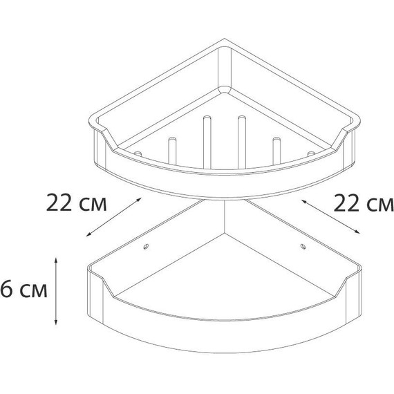 Полка угловая Fixsen Hotel FX-31003D 22 см, хром/белый - 4 Полка угловая Fixsen Hotel FX-31003D 22 см, хром/белый фото 4