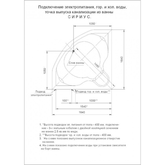 Ванна гидромассажная Aquatek Сириус 164x164 см фото 7