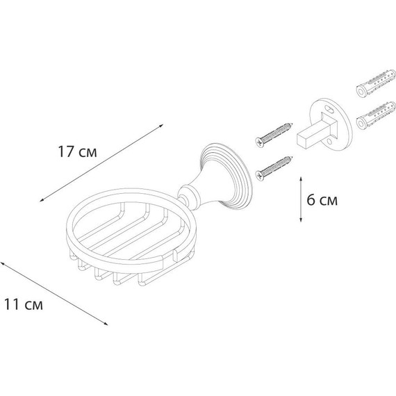 Мыльница Fixsen Luksor FX-71609B, цвет черный фото 3