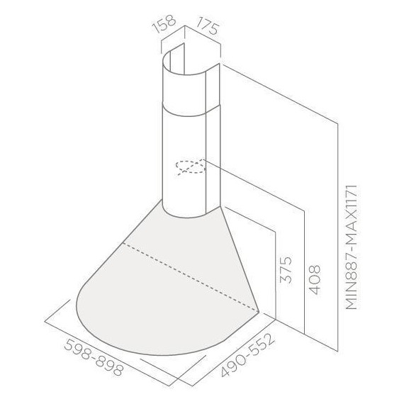 Вытяжка ELICA TONDA IX F/60 - 6 Вытяжка ELICA TONDA IX F/60 фото 6