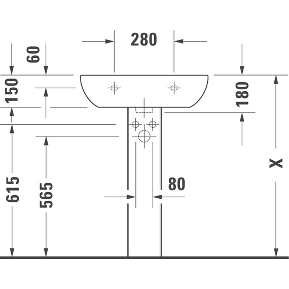 Раковина Duravit D-Code 60 см 23106000002 фото 9