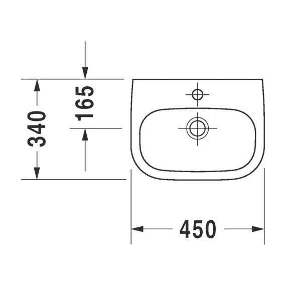 Раковина Duravit D-Code 45 см 07054500002 фото 5