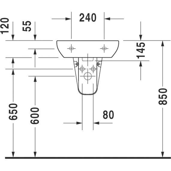 Раковина Duravit D-Code 45 см 07054500002 фото 6