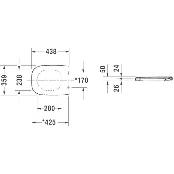 Сиденье с крышкой для унитаза Duravit D-Code SoftClose микролифт 0067390000 фото 2