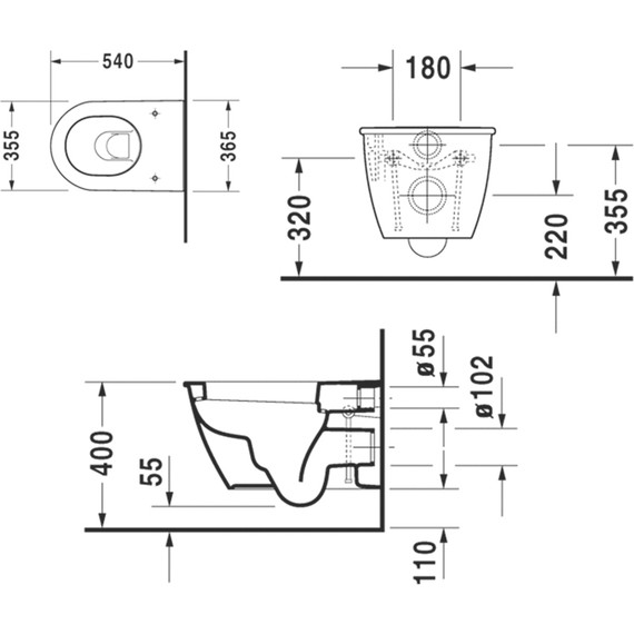 Унитаз подвесной Duravit Darling New 2545090000 - 6 Унитаз подвесной Duravit Darling New 2545090000 фото 6