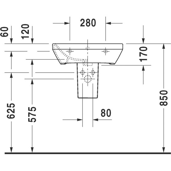 Раковина Duravit Durastyle 55 см 2319550000 фото 8