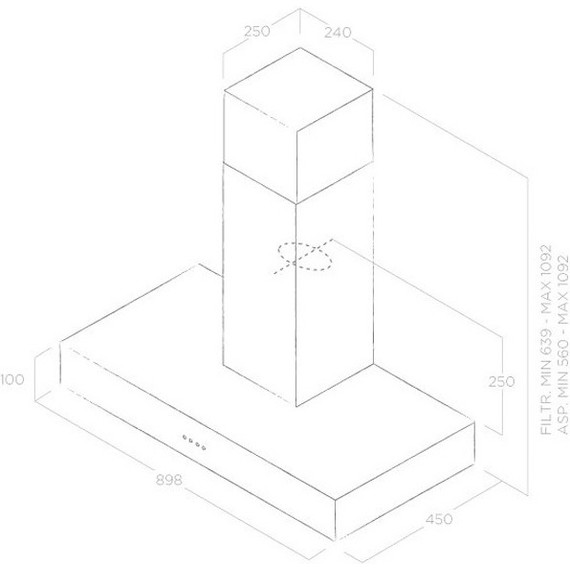 Вытяжка Elica Spot Urban Cast Iron/A/90 фото 3
