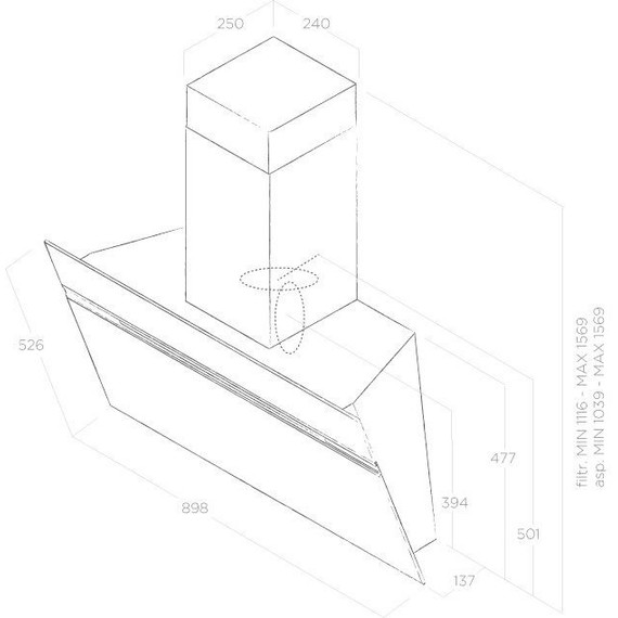 Вытяжка Elica Stripe Urban Cast Zinc/A/90 фото 3