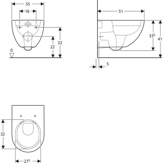 Унитаз подвесной Geberit (Keramag) Acanto Rimfree 500.600.01.2 - 6 Унитаз подвесной Geberit (Keramag) Acanto Rimfree 500.600.01.2 фото 6
