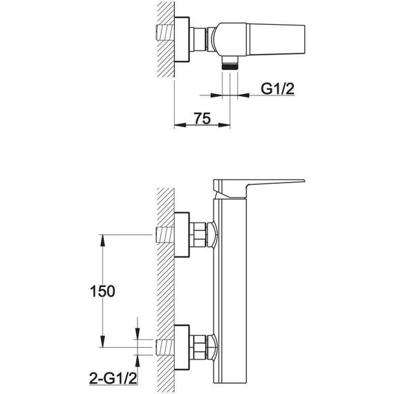 Смеситель для душа BelBagno Arlie ARL-ESDM-CRM фото 2