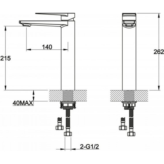 Смеситель для раковины высокий BelBagno Carin CAR-LMC-CRM фото 2