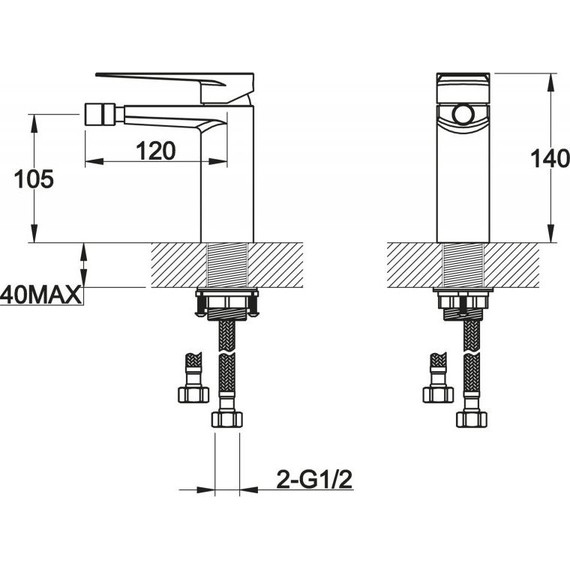 Смеситель для биде BelBagno Carin CAR-BD-CRM - 2 Смеситель для биде BelBagno Carin CAR-BD-CRM фото 2