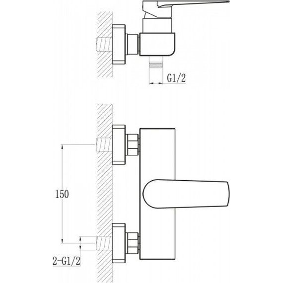 Смеситель для душа BelBagno Carin CAR-ESDM-CRM фото 2
