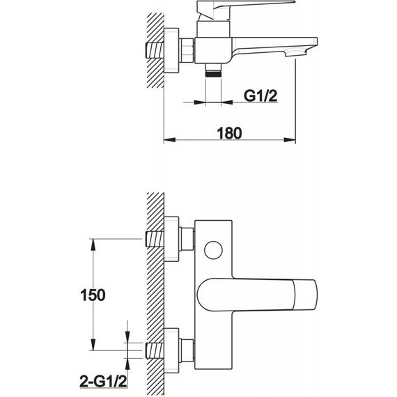 Смеситель для ванны BelBagno Carin CAR-VASM-CRM - 2 Смеситель для ванны BelBagno Carin CAR-VASM-CRM фото 2