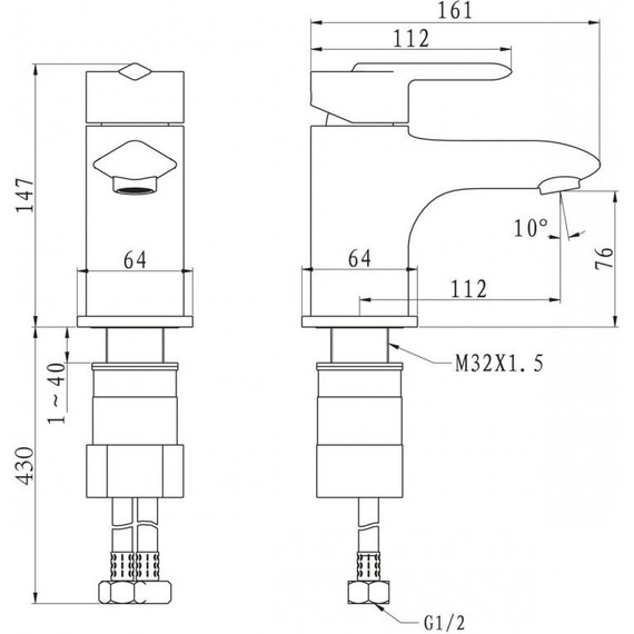 Смеситель для раковины BelBagno Crystal CRY-LVM-CRM - 3 Смеситель для раковины BelBagno Crystal CRY-LVM-CRM фото 3