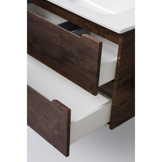 Тумба подвесная с раковиной BelBagno ETNA39-700/390-2C-SO-RW-P 70 см, Rovere Moro, Цвет фасада: Rovere Moro фото 4