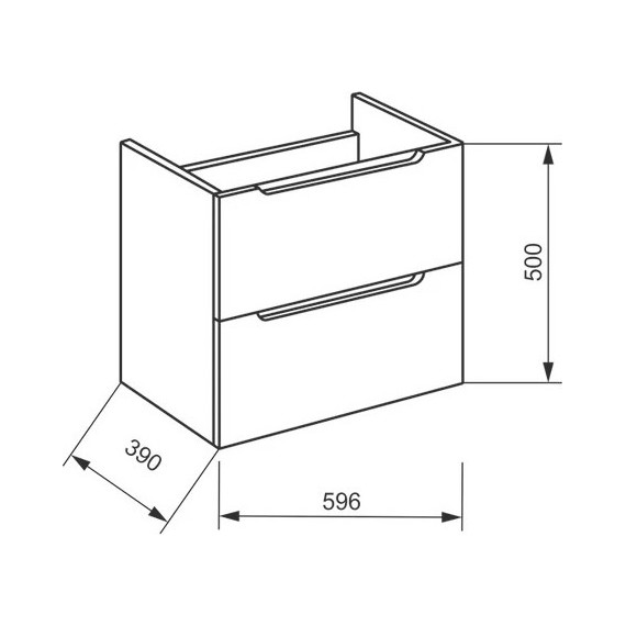 Тумба подвесная с раковиной BelBagno ETNA39-600/390-2C-SO-BL-P 60 см, Bianco Lucido, Цвет фасада: Bianco Lucido фото 6