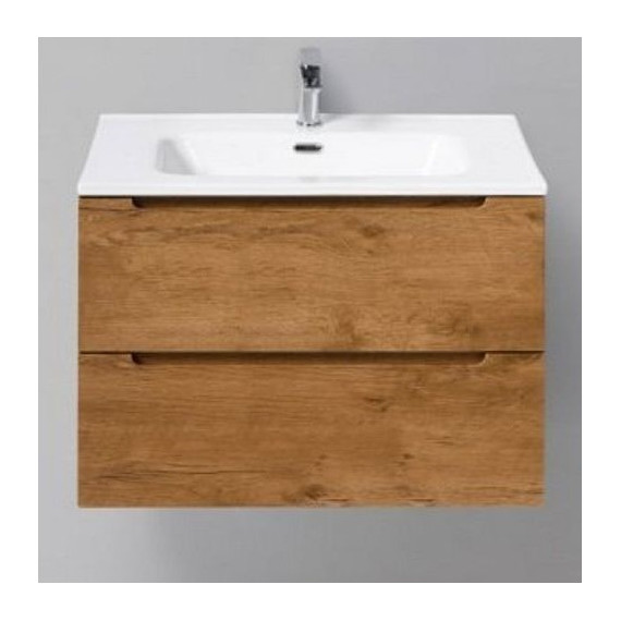 Тумба подвесная с раковиной BelBagno ETNA39-700/390-2C-SO-RN-P 70 см, Rovere Nature, Цвет фасада: Rovere Nature фото 