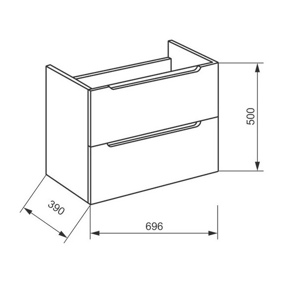 Тумба подвесная с раковиной BelBagno ETNA39-700/390-2C-SO-RW-P 70 см, Rovere Moro, Цвет фасада: Rovere Moro фото 6