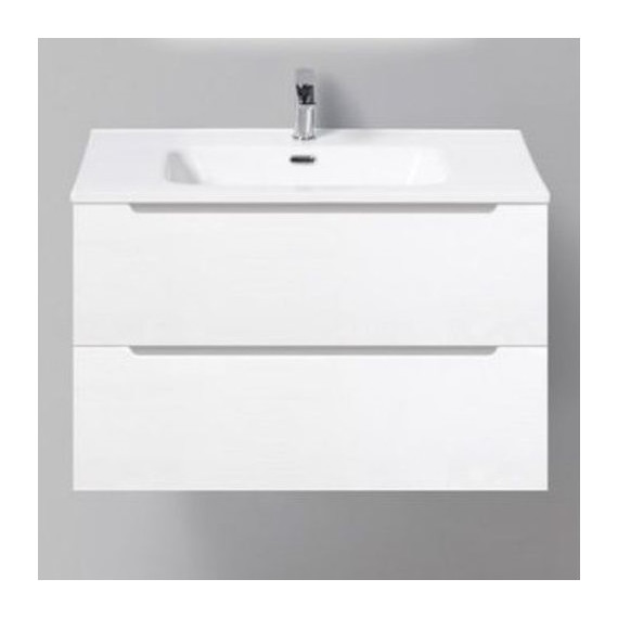 Тумба подвесная с раковиной BelBagno ETNA39-800/390-2C-SO-BL-P 80 см, Bianco Lucido, Цвет фасада: Bianco Lucido фото 