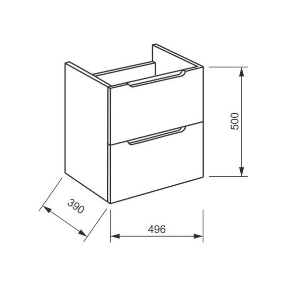 Тумба подвесная с раковиной BelBagno ETNA39-500/390-2C-SO-RW-P 50 см, Rovere Moro, Цвет фасада: Rovere Moro фото 6