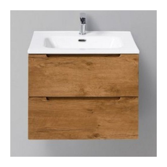 Тумба подвесная с раковиной BelBagno ETNA39-600/390-2C-SO-RN-P 60 см, Rovere Nature, Цвет фасада: Rovere Nature фото 